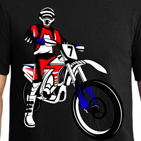 Dirt Bike Rider Motocross Enduro Dirt Biking Kids Men Pajama Set