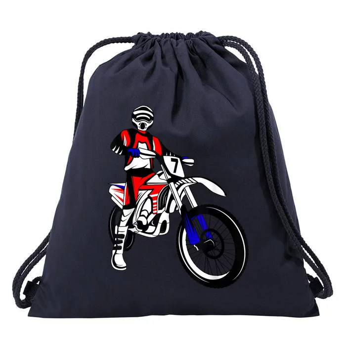 Dirt Bike Rider Motocross Enduro Dirt Biking Kids Men Drawstring Bag