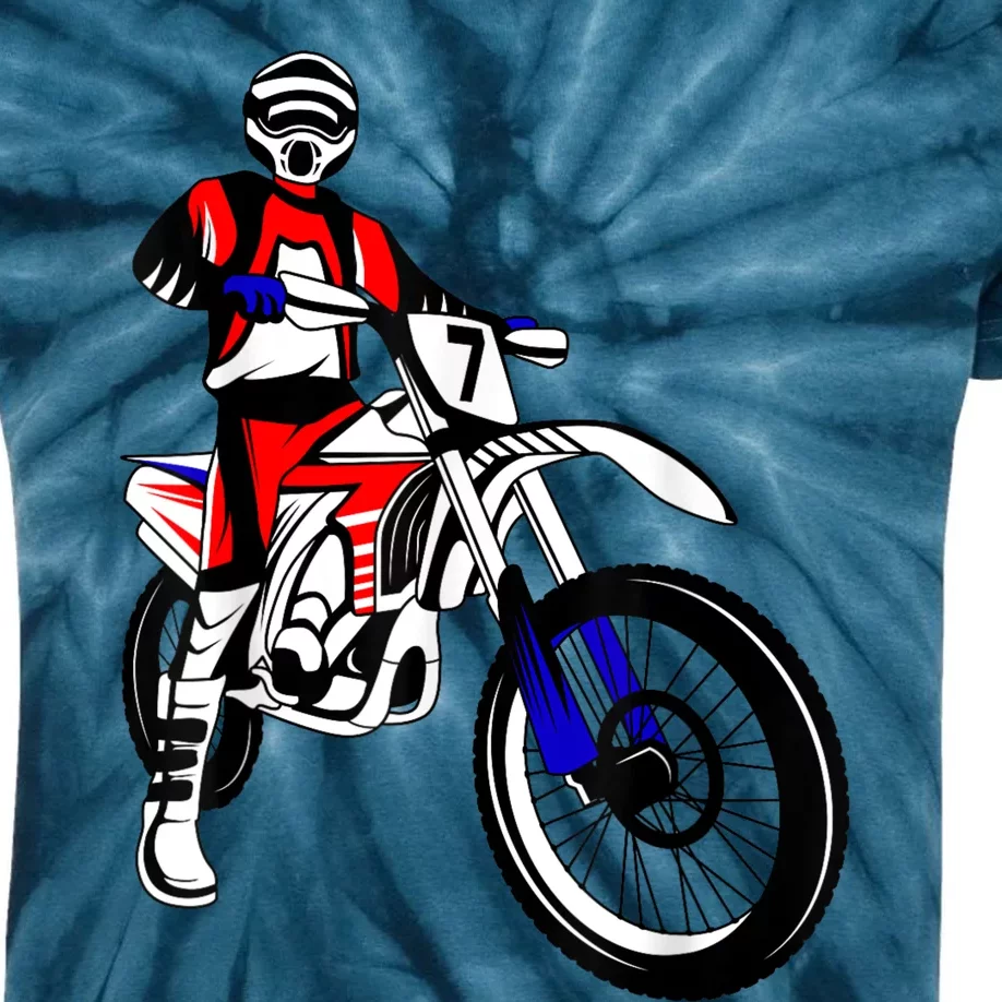 Dirt Bike Rider Motocross Enduro Dirt Biking Kids Men Kids Tie-Dye T-Shirt