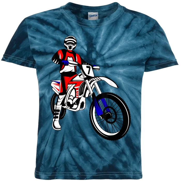 Dirt Bike Rider Motocross Enduro Dirt Biking Kids Men Kids Tie-Dye T-Shirt