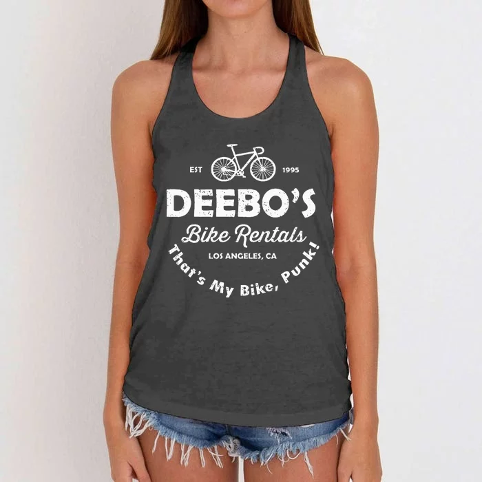 Deebo's Bike Rental That's My Bike Punk Women's Knotted Racerback Tank