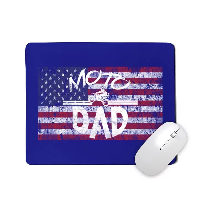 Dirt Bike Racing American Flag Moto Dad Great Gift Mousepad