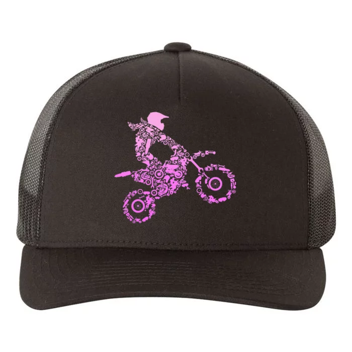 Dirt Bike Rider Motocross Enduro Dirt Biking Yupoong Adult 5-Panel Trucker Hat