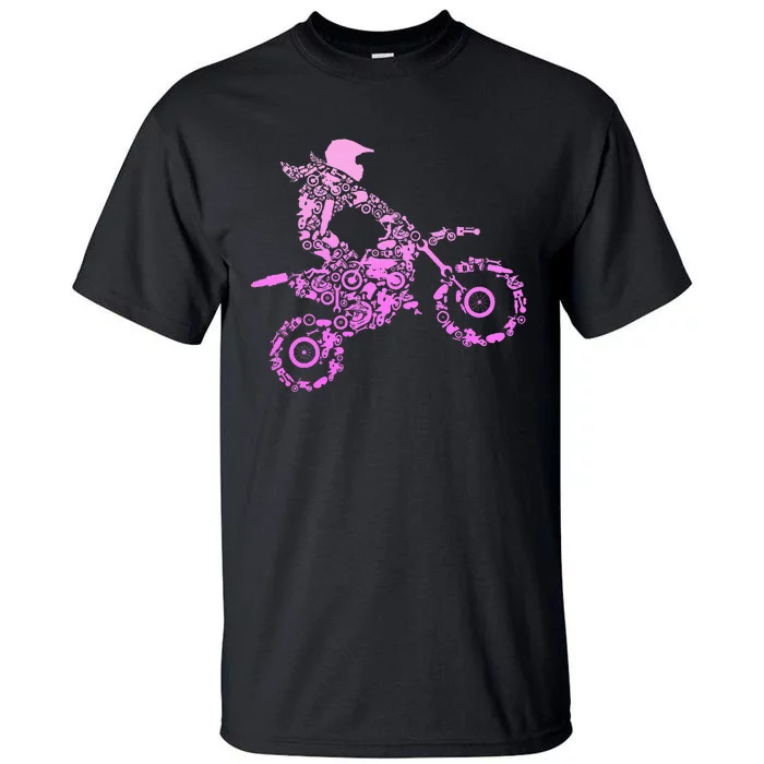 Dirt Bike Rider Motocross Enduro Dirt Biking Tall T-Shirt