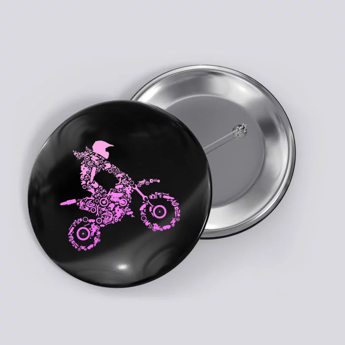 Dirt Bike Rider Motocross Enduro Dirt Biking Button