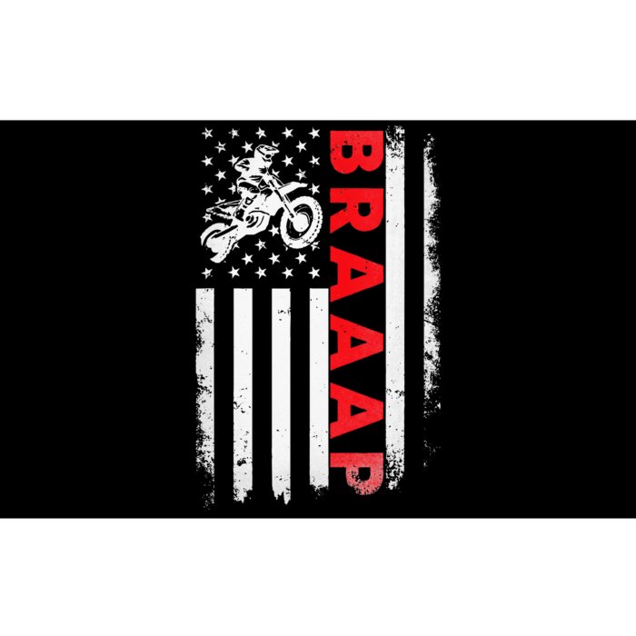 Dirt Bike Racing USA US American Flag Botocross Bumper Sticker