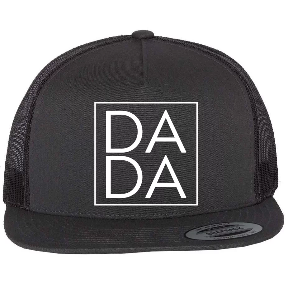 Dada Boxed Retro Fathers Day Flat Bill Trucker Hat
