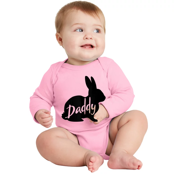 Daddy Bunny Rabbit Father Dad Easter Baby Long Sleeve Bodysuit