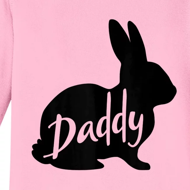 Daddy Bunny Rabbit Father Dad Easter Baby Long Sleeve Bodysuit