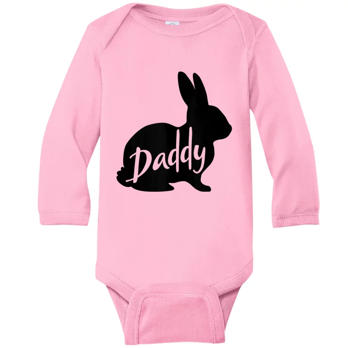 Daddy Bunny Rabbit Father Dad Easter Baby Long Sleeve Bodysuit