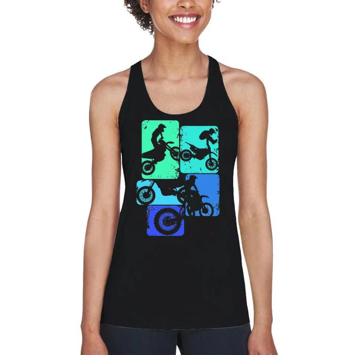 Dirt Bike Rider Motocross Enduro Dirt Biking Women's Racerback Tank