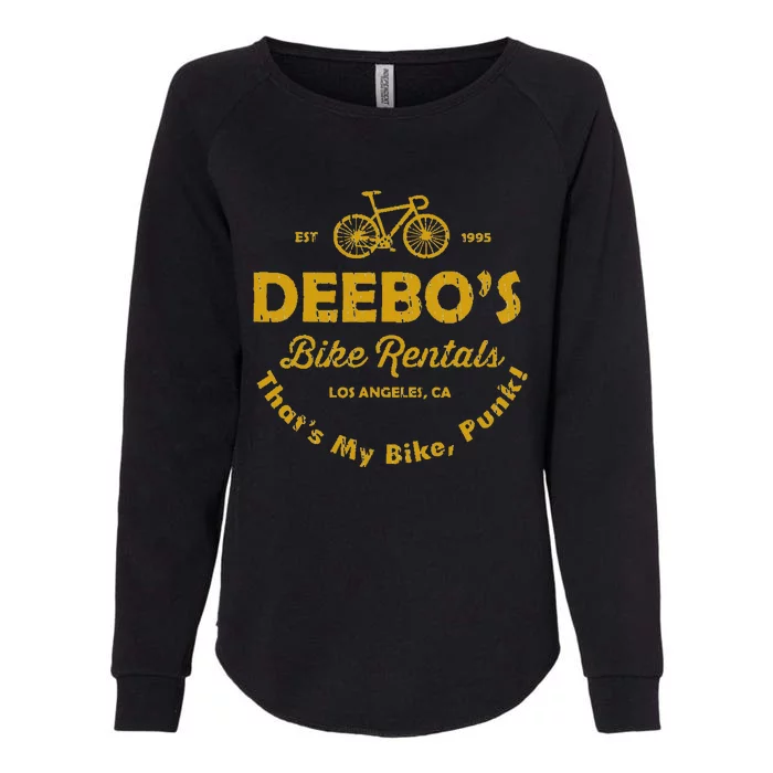 DeeboS Bike Rentals Vintage Retro Womens California Wash Sweatshirt