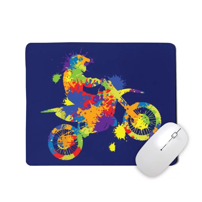 Dirt Bike Rider Motocross Dirt Biking Mousepad