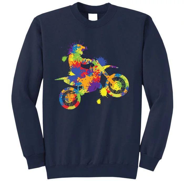 Dirt Bike Rider Motocross Dirt Biking Tall Sweatshirt