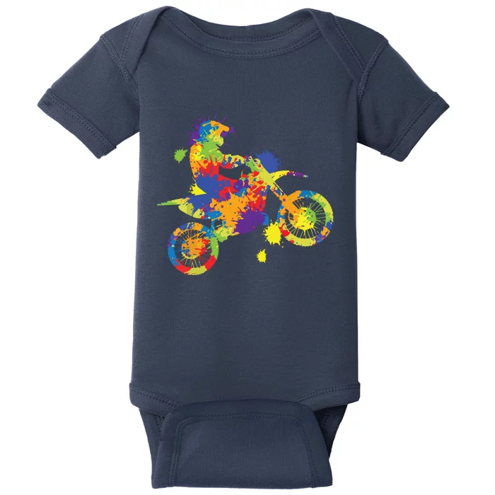 Dirt Bike Rider Motocross Dirt Biking Baby Bodysuit