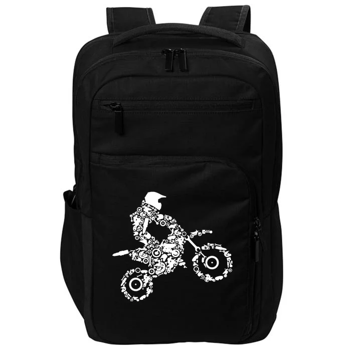 Dirt Bike Rider Motocross Dirt Biking Impact Tech Backpack