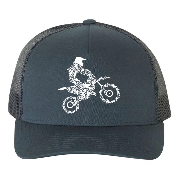 Dirt Bike Rider Motocross Dirt Biking Yupoong Adult 5-Panel Trucker Hat