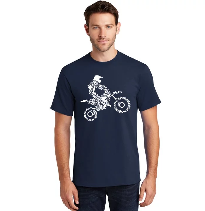 Dirt Bike Rider Motocross Dirt Biking Tall T-Shirt