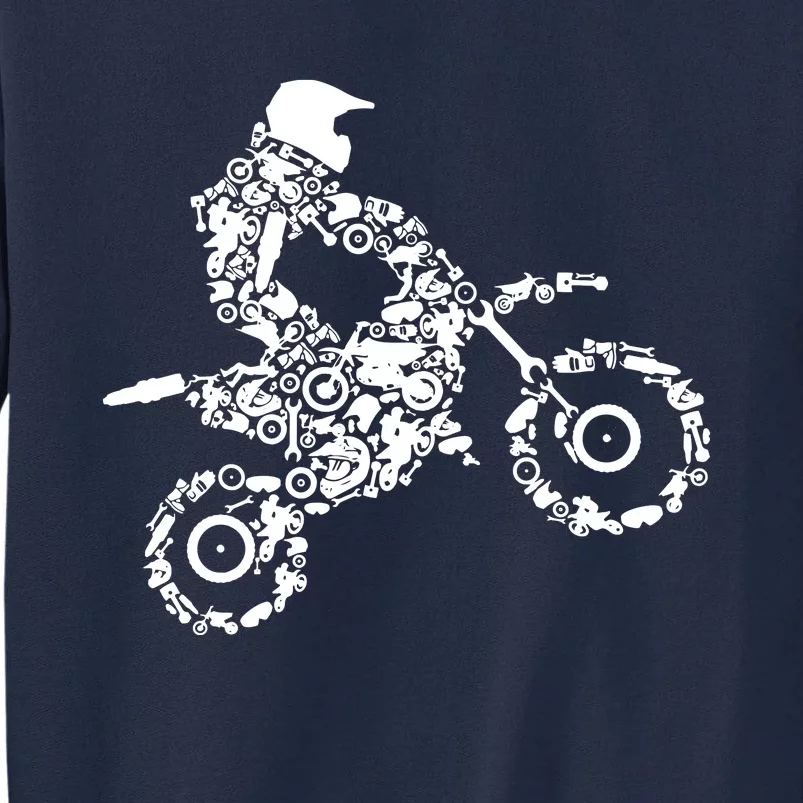 Dirt Bike Rider Motocross Dirt Biking Tall Sweatshirt