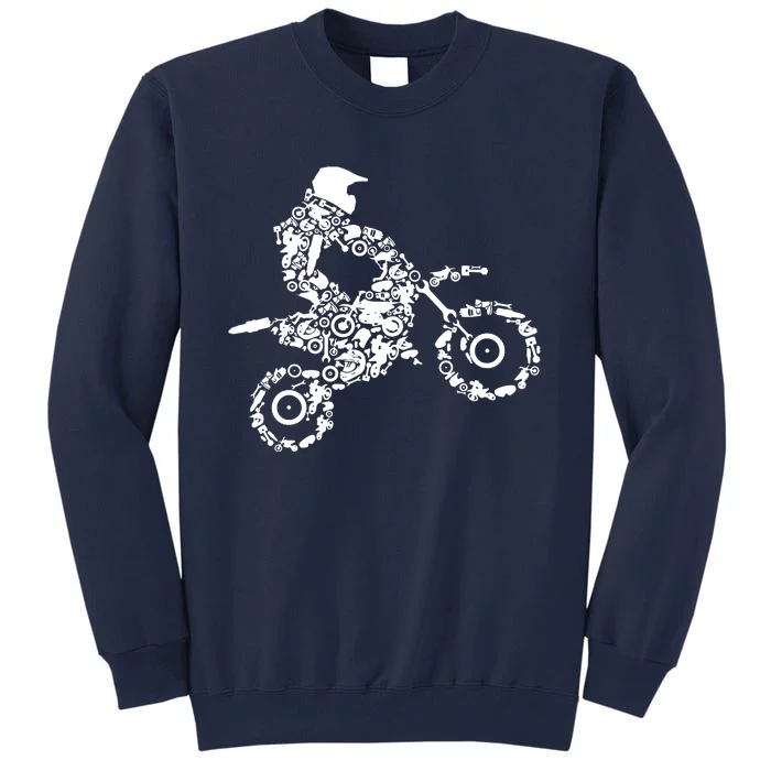 Dirt Bike Rider Motocross Dirt Biking Tall Sweatshirt