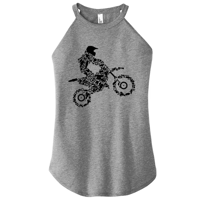 Dirt Bike Rider Motocross Dirt Biking Women’s Perfect Tri Rocker Tank