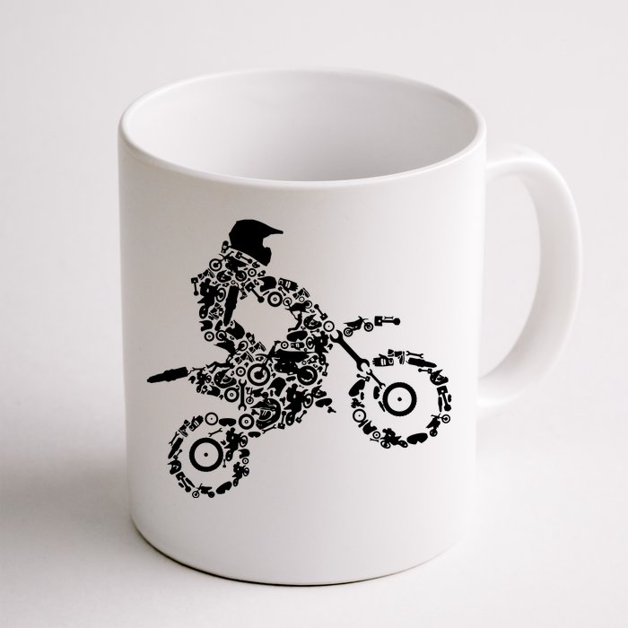 Dirt Bike Rider Motocross Dirt Biking Front & Back Coffee Mug