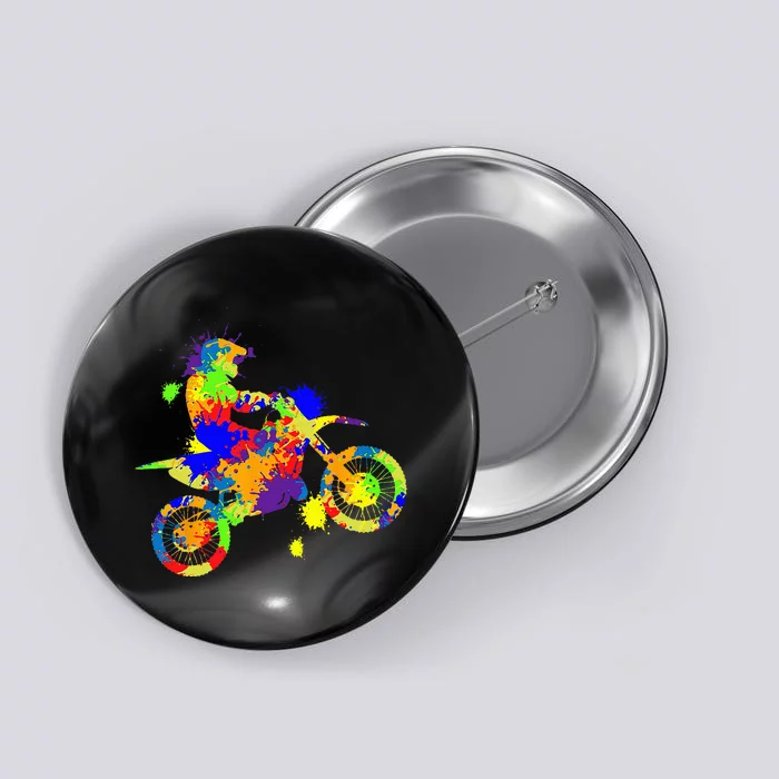 Dirt Bike Rider Motocross Enduro Dirt Biking Button