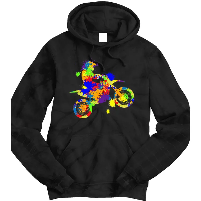 Dirt Bike Rider Motocross Enduro Dirt Biking Tie Dye Hoodie