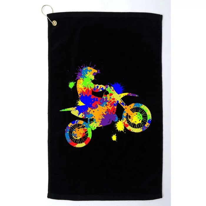 Dirt Bike Rider Motocross Enduro Dirt Biking Platinum Collection Golf Towel