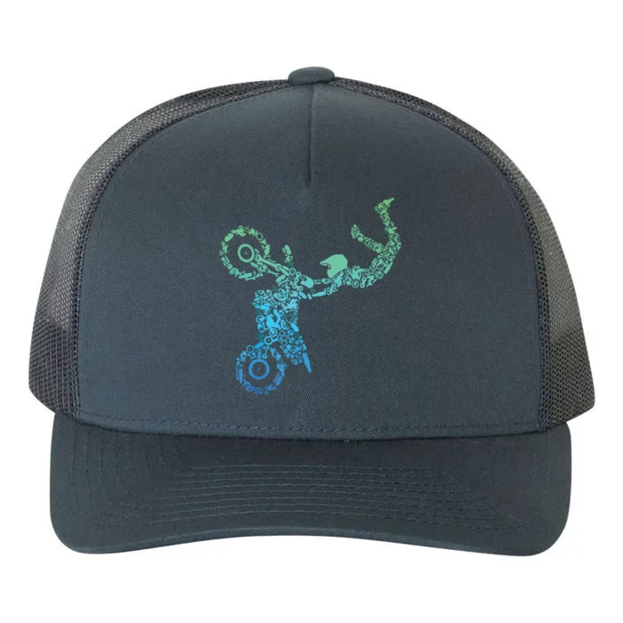 Dirt Bike Rider Motocross Dirt Biking Yupoong Adult 5-Panel Trucker Hat