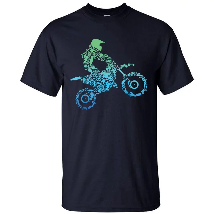 Dirt Bike Rider Motocross Dirt Biking Gift Tall T-Shirt