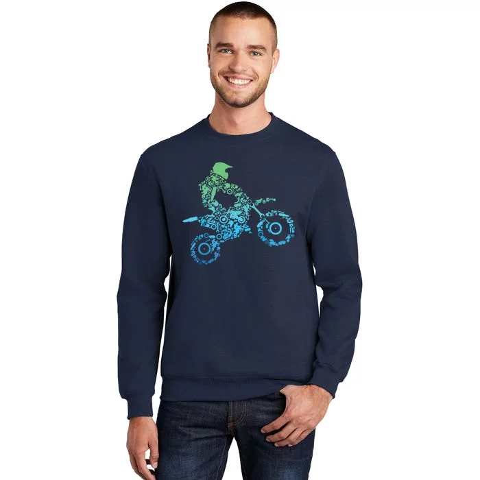 Dirt Bike Rider Motocross Dirt Biking Gift Tall Sweatshirt