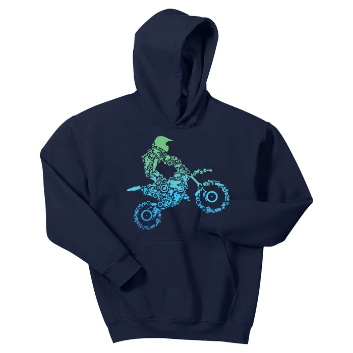 Dirt Bike Rider Motocross Dirt Biking Gift Kids Hoodie