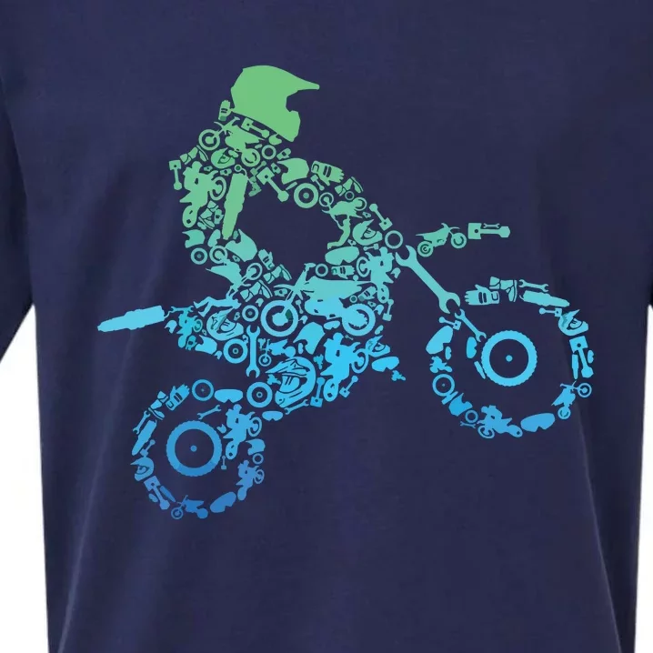 Dirt Bike Rider Motocross Dirt Biking Gift Sueded Cloud Jersey T-Shirt