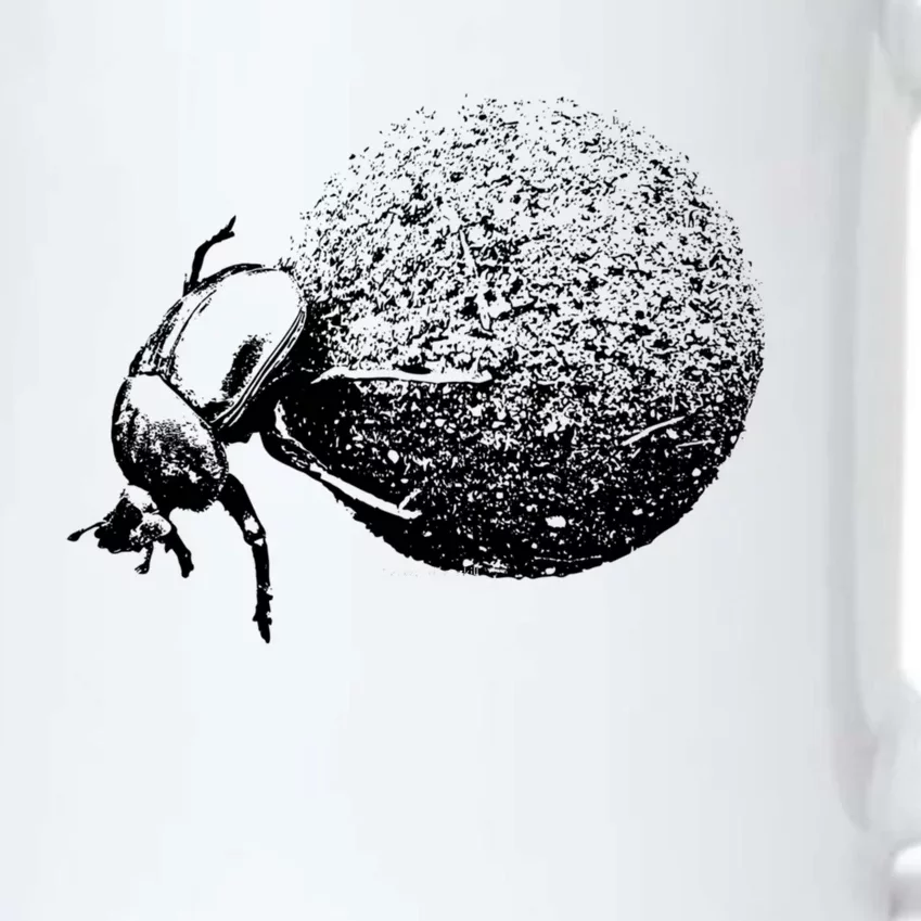 Dung Beetle Rolling Dung Ball African Wildlife Black Color Changing Mug