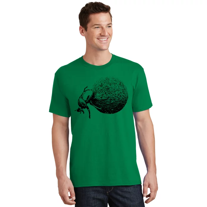 Dung Beetle Rolling Dung Ball African Wildlife T-Shirt