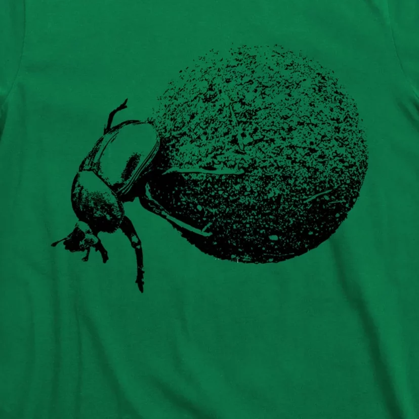 Dung Beetle Rolling Dung Ball African Wildlife T-Shirt