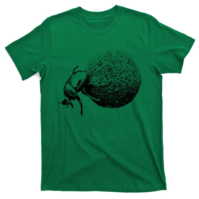 Dung Beetle Rolling Dung Ball African Wildlife T-Shirt