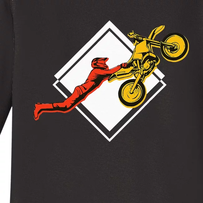 Dirt Bike Riding MX Motocross Supercross Baby Long Sleeve Bodysuit