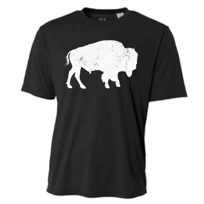 Distressed Buffalo Retro Bison Animal Lover Cooling Performance Crew T-Shirt