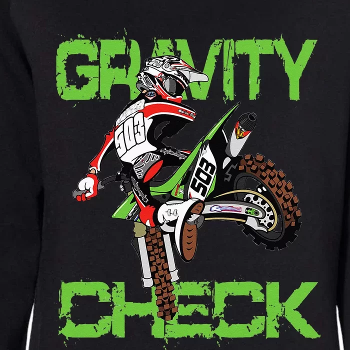 Dirt Bike Rider Motocross Womens California Wash Sweatshirt