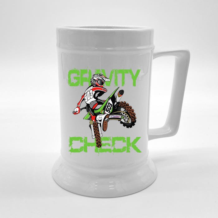 Dirt Bike Rider Motocross Front & Back Beer Stein