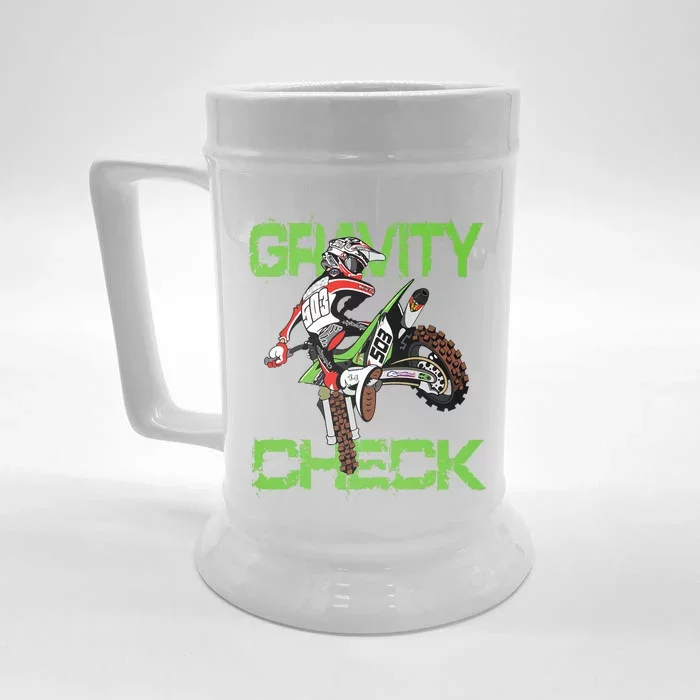 Dirt Bike Rider Motocross Front & Back Beer Stein