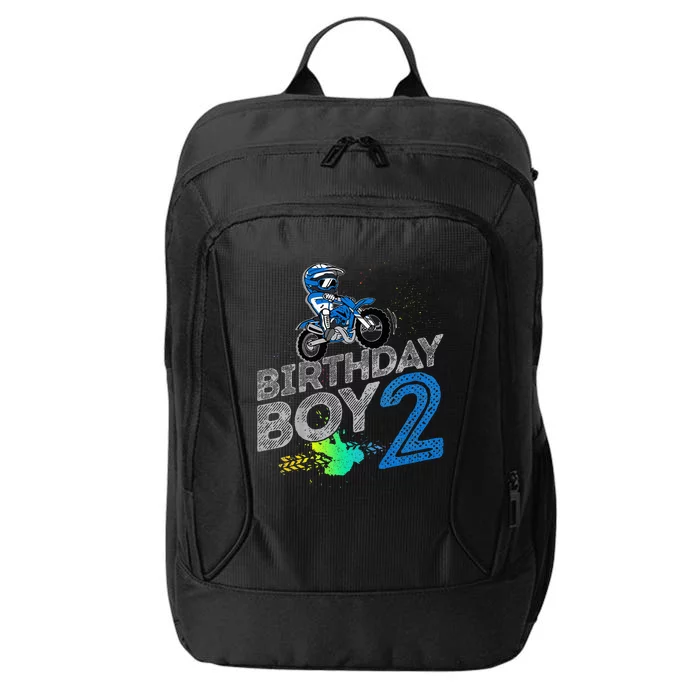 Dirt Bike Rider 2 Years Old Motocross 2nd Birthday Boy City Backpack