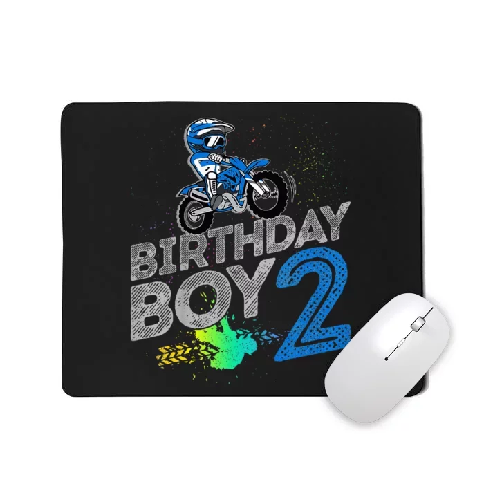 Dirt Bike Rider 2 Years Old Motocross 2nd Birthday Boy Mousepad