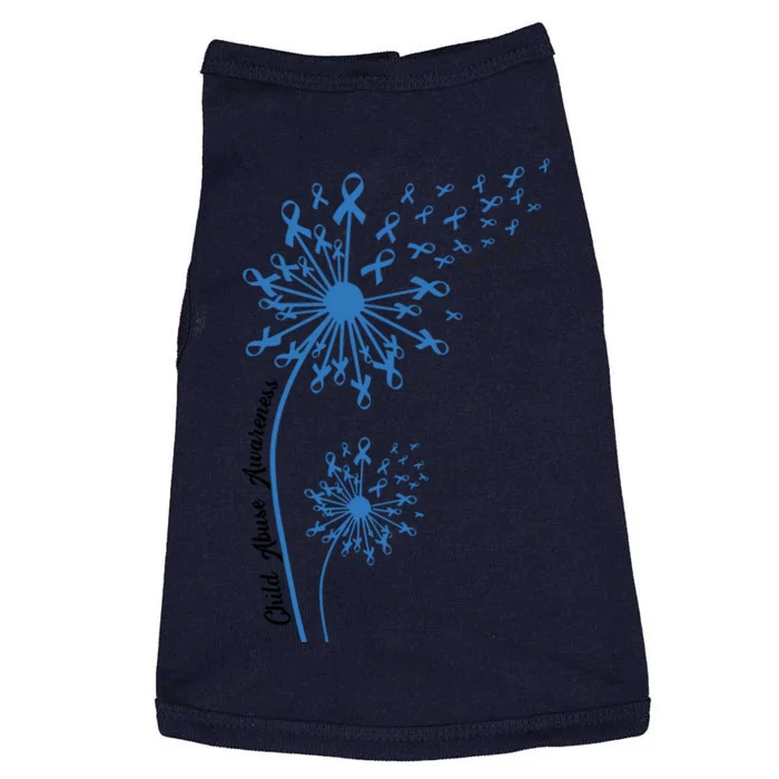 Dandelion Blue Ribbon Child Abuse Awareness Foster Care Stop The Abuse Doggie Tank