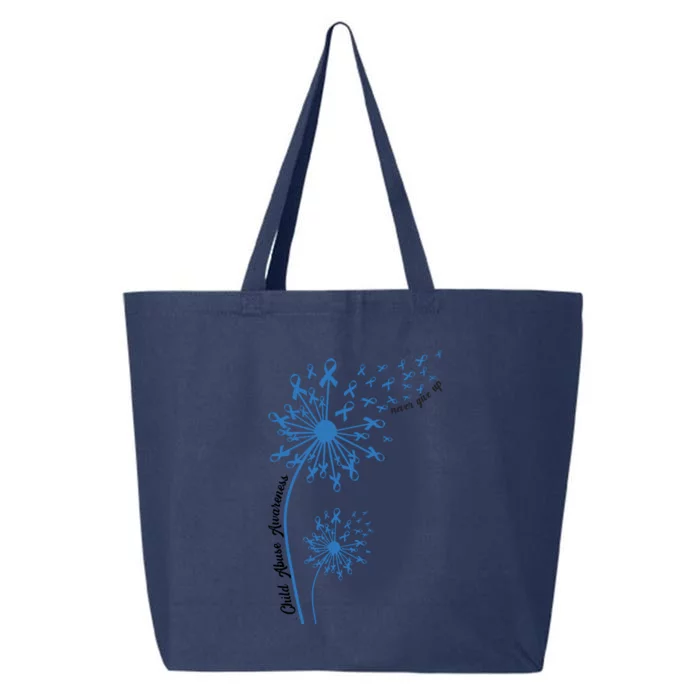 Dandelion Blue Ribbon Child Abuse Awareness Foster Care Stop The Abuse 25L Jumbo Tote