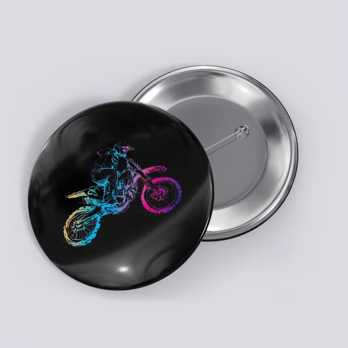 Dirt Bike Riding Motocross Lover Motorcycle Rider Button