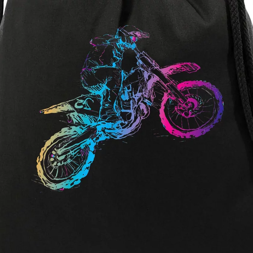 Dirt Bike Riding Motocross Lover Motorcycle Rider Drawstring Bag