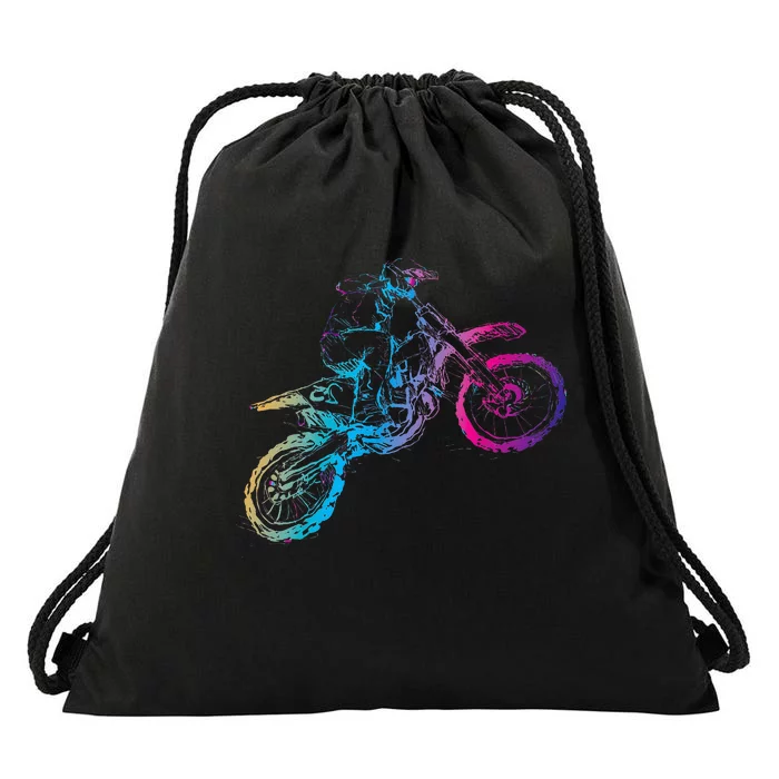 Dirt Bike Riding Motocross Lover Motorcycle Rider Drawstring Bag